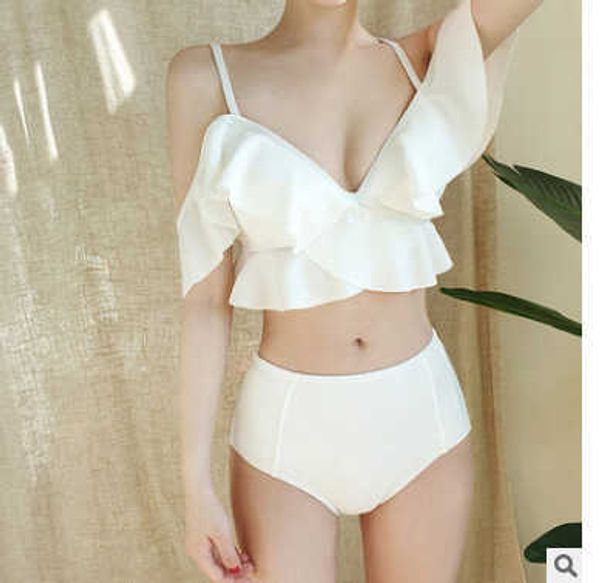 

swimming suit 2023 women's new split high waist covering belly slim and conservative ins style spring bikini swimming suit