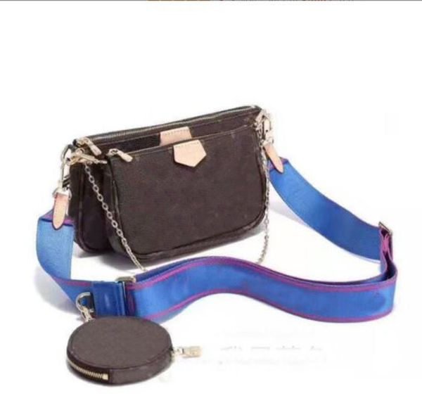 

designer 6colors women shoulder bags multi pochette accessoires pu leather fashion handbags purses flower mini 3pcs /set crossbody evening b