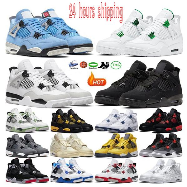 

4 basketball shoes for men women 4s military black cat sail red thunder white oreo cactus jack blue university infrared cool grey mens sport