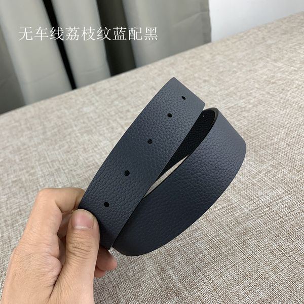 

belts for men designer double layer cowhide replacement belt genuine leather no buckle womens mens leather belt width 3.4cm size 100-120 man, Black;brown