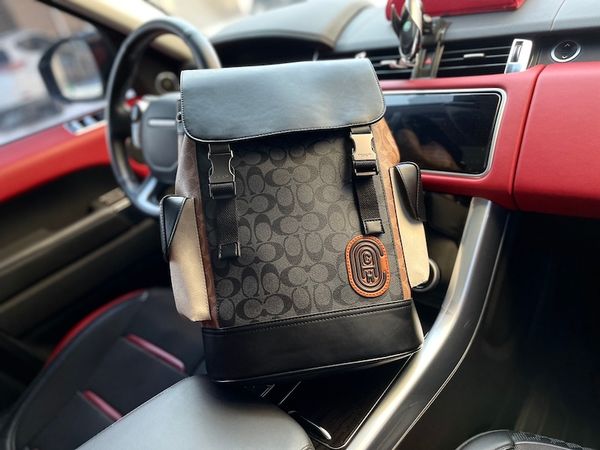 

designer backpack luxury backpack men's leather bag checker schoolbag luggage bag steam engine neutral tiger grain soft leather backpac