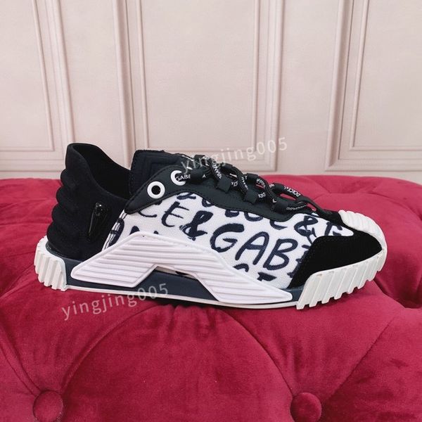 

2023designer brand quality sneakers mens women shoes print check trainer platform trainers striped sneaker suede shoes, Black