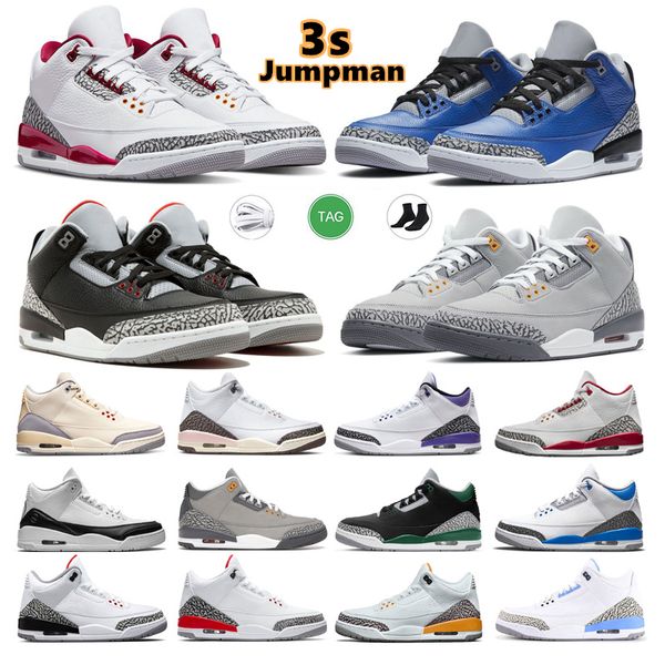 

2023 jumpman 3 3s mens basketball shoes muslin muslin racer blue pine green cool grey fragment unc black cement georgetown fire red trainers