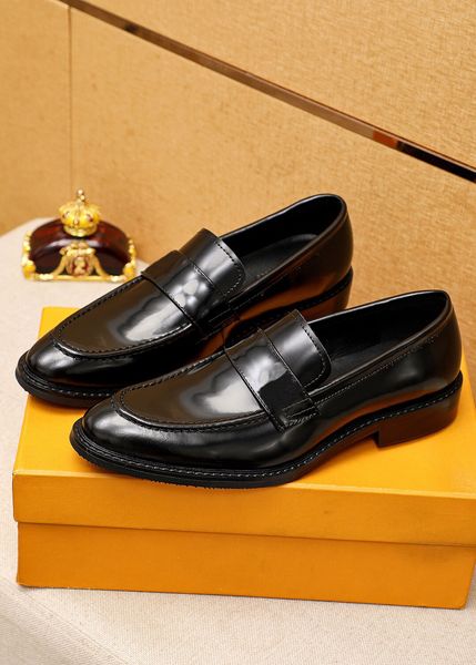

classic 2023 men dress shoes casual slip on loafers fashion male brand comfortable office driving shoes size 38-45, Black