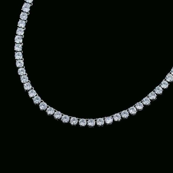 

luxury pave tennis cz 925 sterling silver choker necklace for women