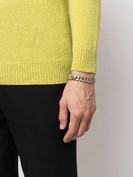 

far fetch jil sand chain bracelet brand designers in luxury brand jewelry hand bracelet for manvcable link-chain silver bracelet, Black