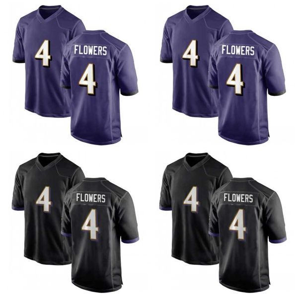 

4 zay flowers baltimores football jerseys raven black white purple men women youth, Black;red