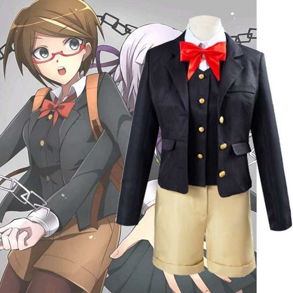 

cosplay wigs aboutcos danganronpa 3 dangan ronpa cos kabut potong mei hujan simpul pakaian wanita setelan penuh set aksesoris j230502, Black