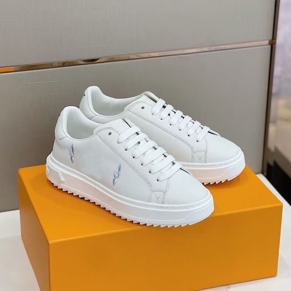 

time out casual shoes designer patform trainer fashion lace up uede calf leather rubber sole black white party wedding skateboard walking eu