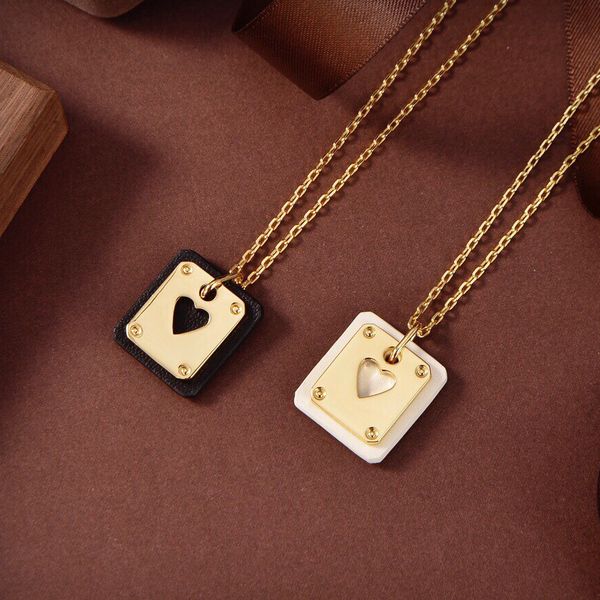 

h necklace for women designer couple gold plated 18k t0p advanced materials official reproductions jewelry fashion luxury gift for girlfrien, Silver