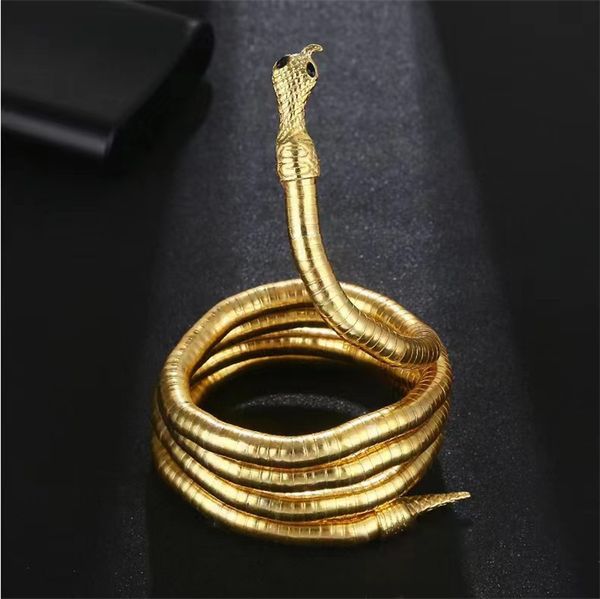 

american and european style winding type snake shaped necklace personality necklaces women's and men's snake chain social gatherin, Black
