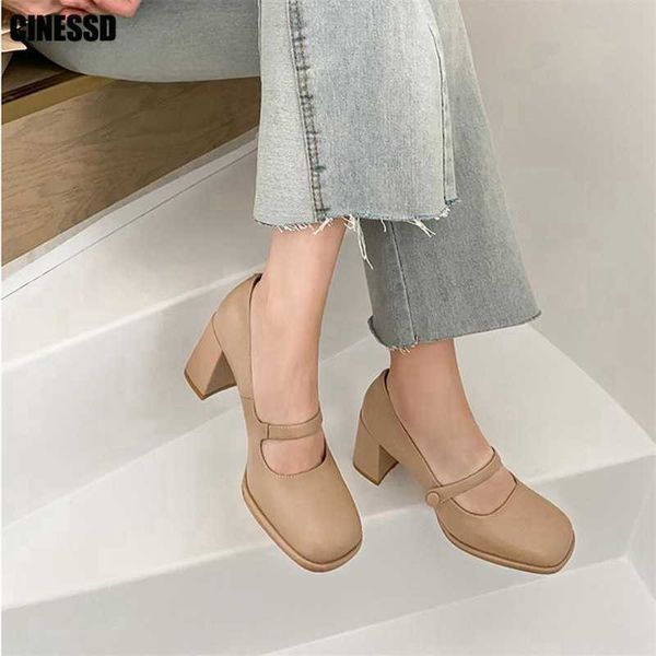 

sandals women lolita mary janes shoes square toe high heels pumps woman buckle chunky platform shoes japanese cosplay outdoor footwear j2304, Black