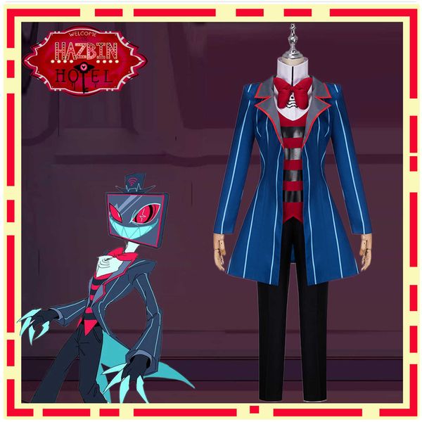 

cosplay wigs pakaian seragam kostum cosplay l vox hazbin kostum natal karnaval halloween pakaian cosplay anime merah biru j230502, Black