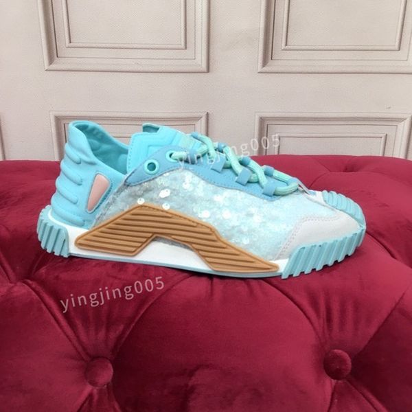 

new men designer brand quality sneakers mens shoes print check trainer platform trainers striped sneaker suede shoes, Black