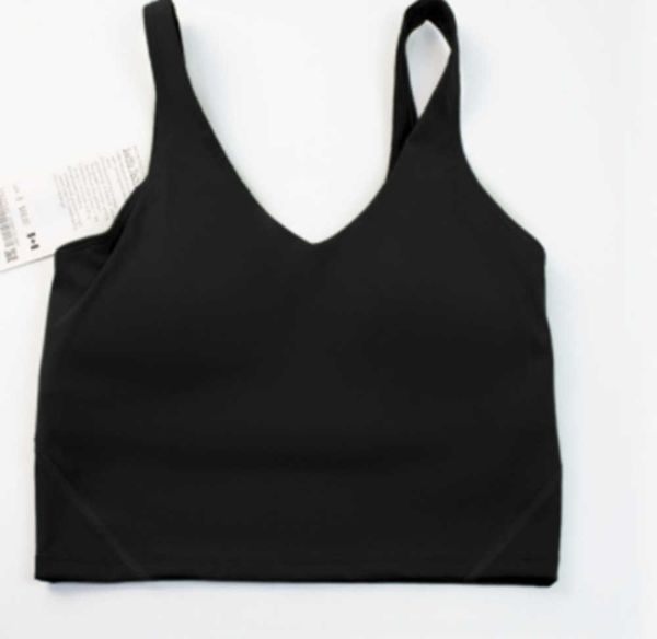 

lulululemens women classic popular fitness bra butter soft women sport tank gym crop yoga vest beauty back shockproof with removable chest p, Gray