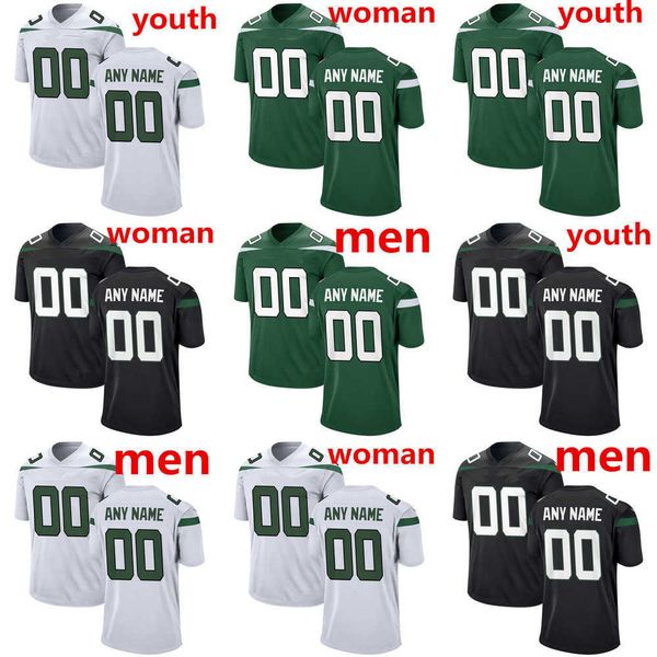 

football jersey new york''jets''1 ahmad sauce gardner 17 garrett wilson 2 zach wilson 32 michael carter 8 aaron rodgers, Black;red