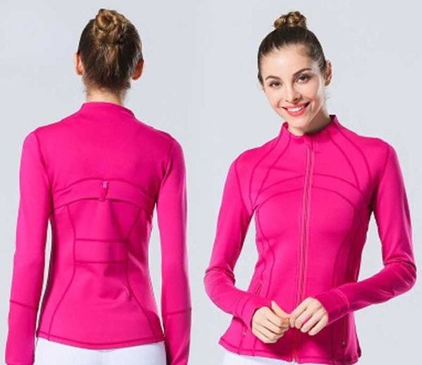 

yoga lulus jacket women long sleeves jackets define workout sport coat fitness clothes girl jogging outfit quick dry solid zip up lady sweat, Gray