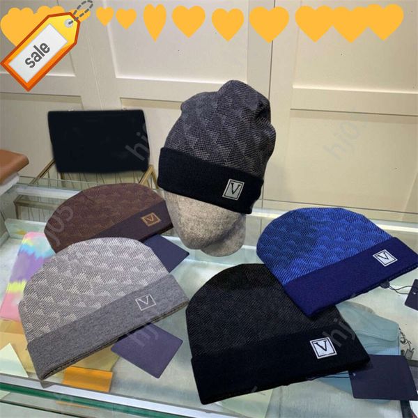 

aPlaid designer beanie designer hats for men knitted bonnets winter hat fall thermal skull cap ski travel classical luxury beanies brown black grey keep wa32l, 5#