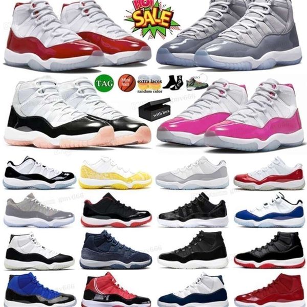 

Shoes Basketball 11 Men Women 11s Cherry Cool Grey Midnight Navy DMP Neapolitan 25th Anniversary pink Concord Low Cement Grey Trainers size big shoes 47, Beige