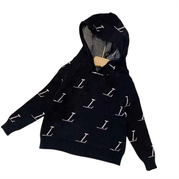 

children's designer hooded sweater high-quality baby pullover autumn and winter sweatshirt children's body warmer 90-140cm l7, Blue