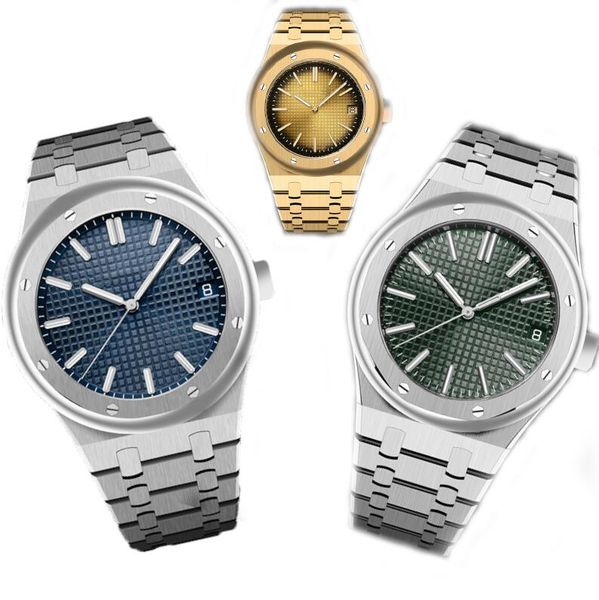 

Royal Dhgate mans watch OAK Automatic Mechanical watches Gold and Silver Stainless steel Mens Wristwatch 41mm movement watchs montre de luxe waterproof, Yellow