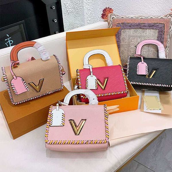

evening bags flap hand bag women twist woven handbags crossbody shoulder bags handle purse fashion letter lock genuine leather high qua