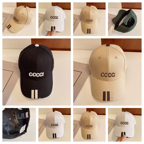 

designers hats baskball caps luxury snapback fitted hat cotton solid colour letter fashion sunshade hats temperament versatile hat couple tr, Black;white