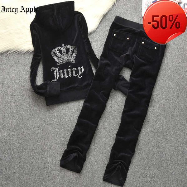

juicy apple tracksuit women velour sewing suit hoody zipper sweatshirt and pants jogging 2 piece set milky velvet fabric outfit, Gray