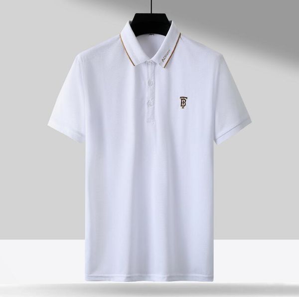 

mens polo shirt designer t shirts casual men golf summer polos shirt embroidery high street trend tee asian size m-xxxl, White;black
