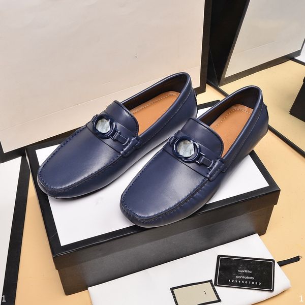

leather fashion designer brand mens dress buckle footwear luxury wedding driving party loafers oxford man big size shoes for men, Black