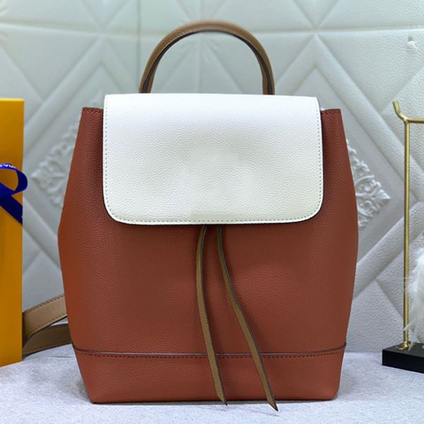 

luxury designer backpack fashion colored leather large capacity shoulder bag totes bag classic medieval flap drawstring womens backpack comm