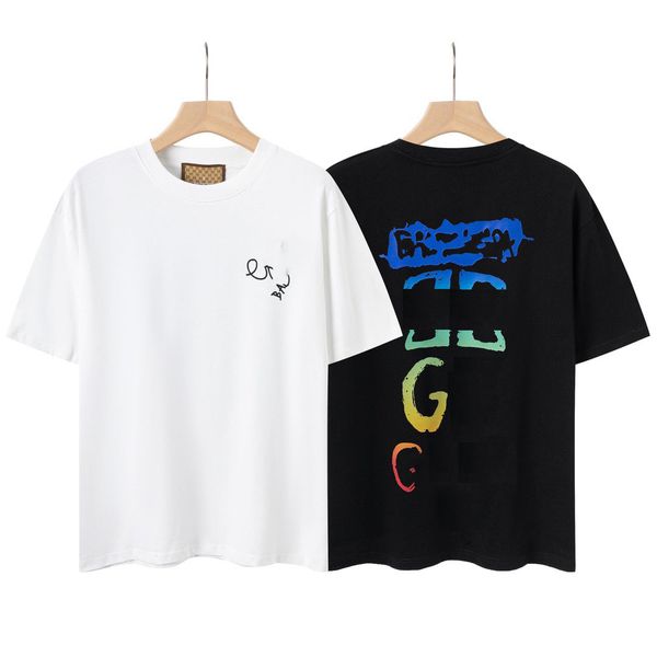

2023 mens fashion t shirt designers men clothing black white tees short sleeve women's casual hip hop streetwear tshirts size xs-.sc01, White;black
