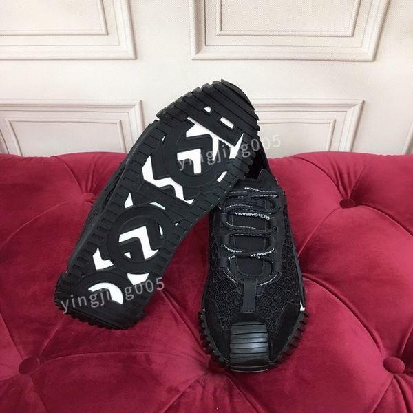 

designer brand sneakers women shoes print check trainer platform trainers striped sneaker suede shoes, Black