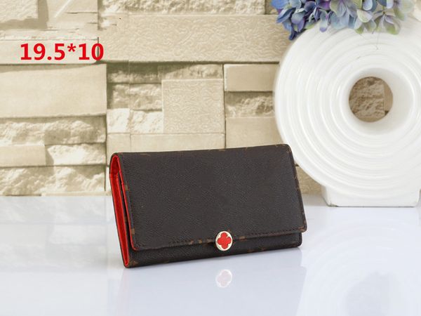 

luxurys designers fashion leather folding wallet cute coin purse women's credit card holder l purse v crossbody bag dhgate men wallet, Red;black