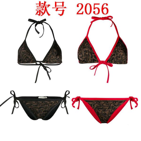 

split letter swimsuit bikini lace up triangle pack swimsuit