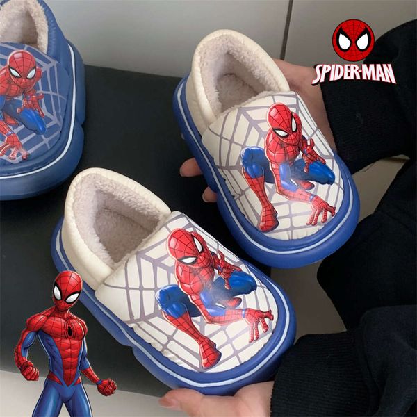 

Kids Toddler Tasman II Slippers S Pider Cartoon Man Full Heel Anti Slip Slippers for Children's Warm and Waterproof Baby Boots, Gray