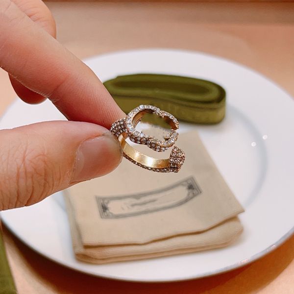 

brand band rings ggs fashion designer brand letters g ring jewelry ag17, Silver