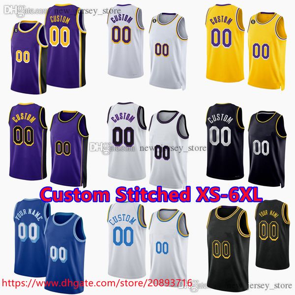 

custom stitched xs-6xl basketball jersey bryant d'angelo james russell tristan bamba thompson troy brown vanderbilt swider harrison max, Black;red