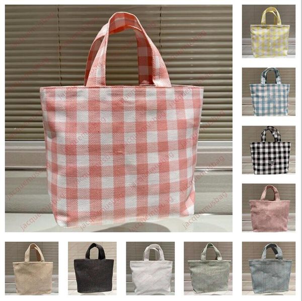 

women canvas straw bags pra handbag weave tote shopping basket designer triangular sign shoulder crossbody bag lady totes wallet dhgate hand