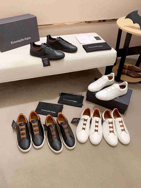 

zegna high edition men's casual shoes with low genuine leather inner lining one step men's shoe board shoes driving shoes