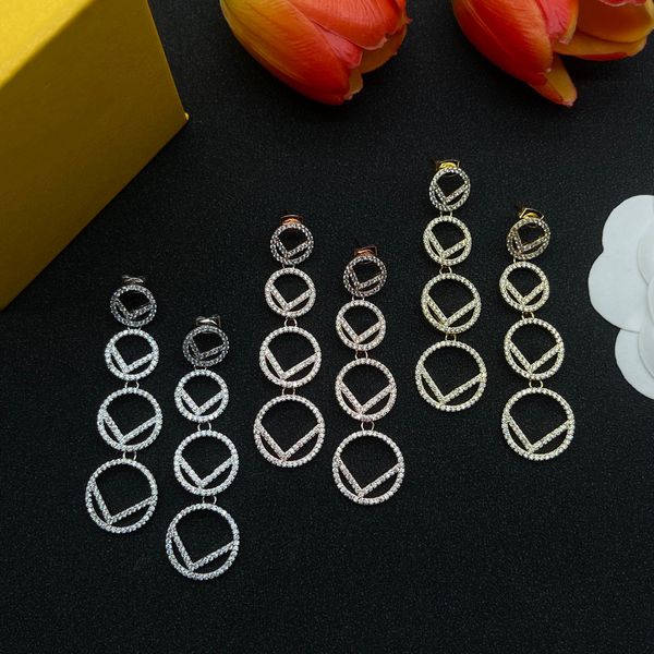 

18k gold plated luxury brand designers gold silver letters stud geometric fashion brand crystal rhinestone pearl earring mother's day w, Golden;silver