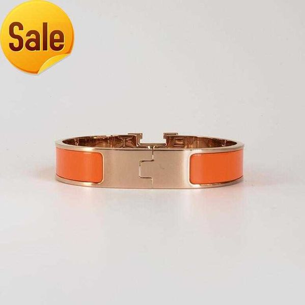 

designer brand steel bangle women h letter bangle luxury brand enamel bracelets fashion bracelets accessories party wedding valentine's, Black