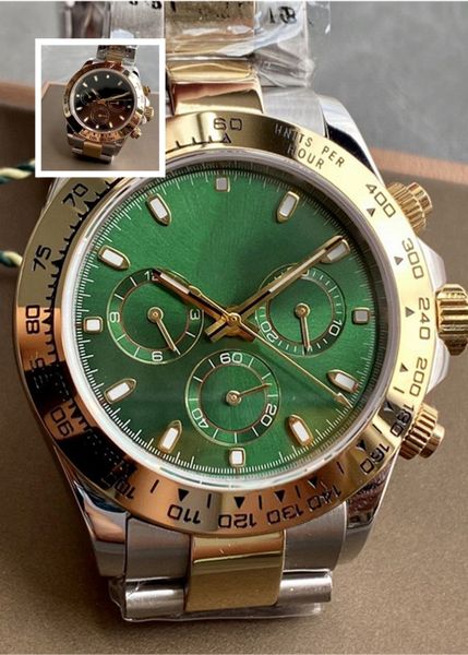 

High quality men's watch 40mm mechanical movement sapphire watch 904L stainless steel green dial orologio di lusso Montre