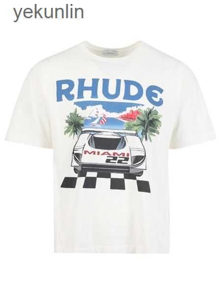 

men's t-shirts 23ss rhude mens t shirt tess designer casual fashion short sleeve europe america men women round neck tshirts us size s-, White;black