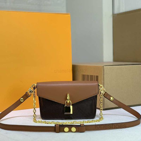 

evening bags women key shoulder bag golden double chain underarm bags l purse genuine leather yellow letter pattern high quality