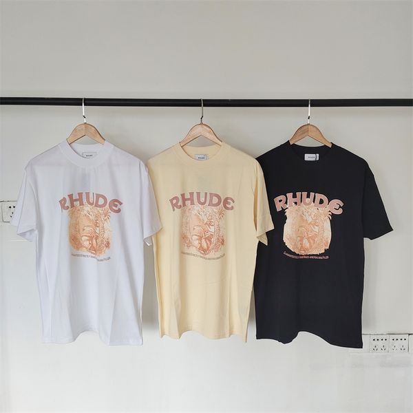 

2023ss t-shirt men's plus tees women vintage t shirt, Black;brown