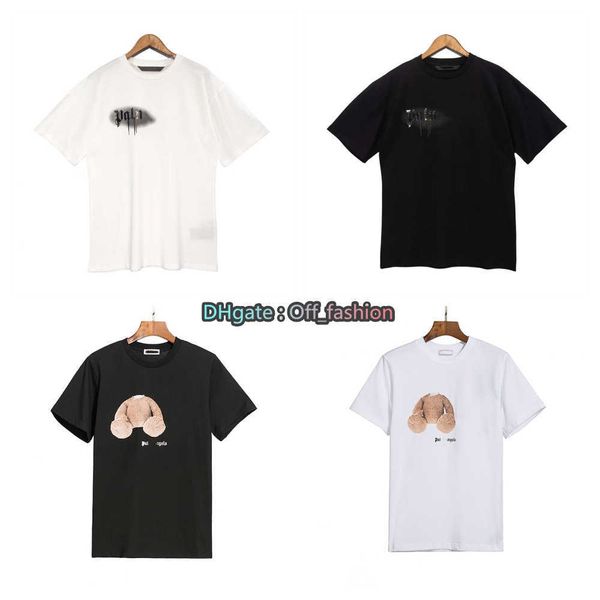 

designer pa t-shirt luxury tees print palms t shirts mens womens angle short sleeve casual streetwear clothing clothes 2023, White;black