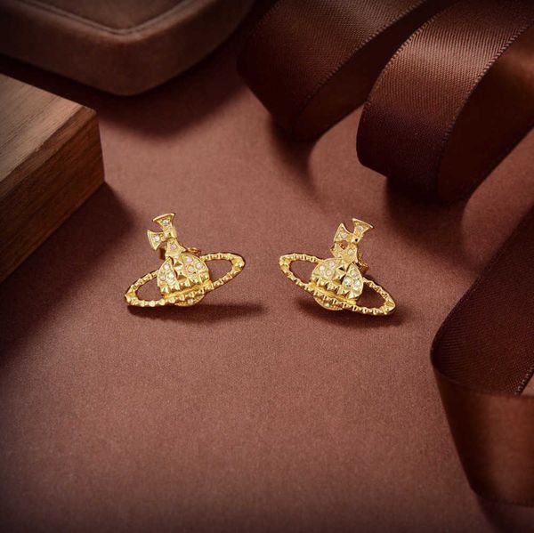 

stud designer earrings vivian luxury women fashion jewelry earing metal pearl earring cjeweler westwood woman motion current 85ess, Golden;silver
