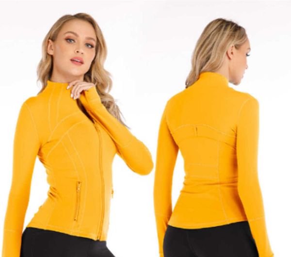 

yoga lulus jacket women long sleeves jackets define workout sport coat fitness clothes girl jogging outfit quick dry solid zip up lady sweat, Gray