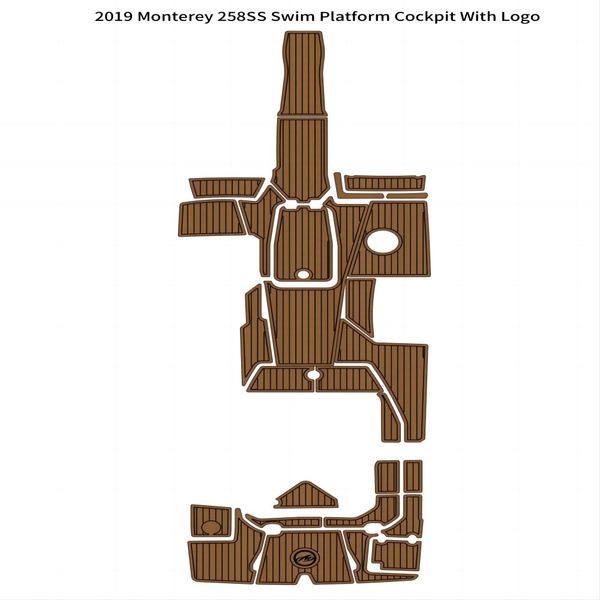 

2019 monterey 258ss swim platform cockpit pad boat eva foam teak deck floor mat